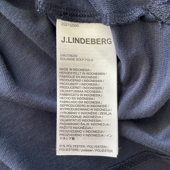 J. Lindeberg Navy Solange Cotton Blend Polo - Picture 8 of 10